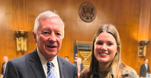 Sen. Dick Durbin and College Freshman Josie Shapiro